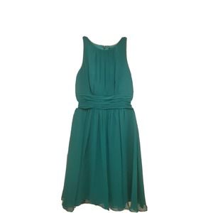 Ralph Lauren Evening Sleeveless emerald green Dress full skirt Ladies 6 (bin212)